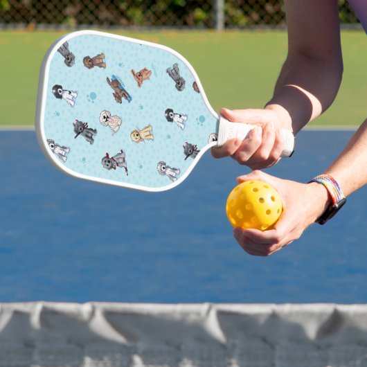 KiniArt Goldendole DoodleMoji Pickleball Paddle (Insitu)