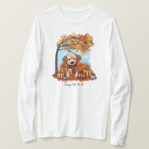 KiniArt Goldendoodle Pup Herbst T-shirt