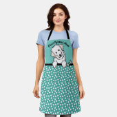 KiniArt Great Pyrenees All-Over Print Apron Schort (Gedragen)