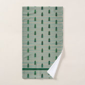 KiniArt Green Plaid Arbres (Serviette à main)