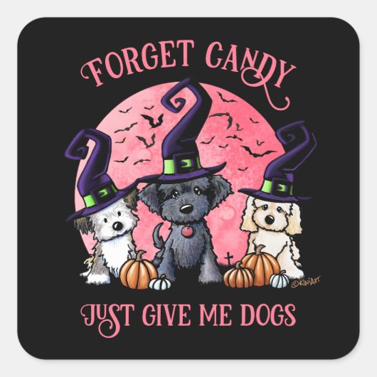 KiniArt Halloween Trio Vierkante Sticker (Voorkant)