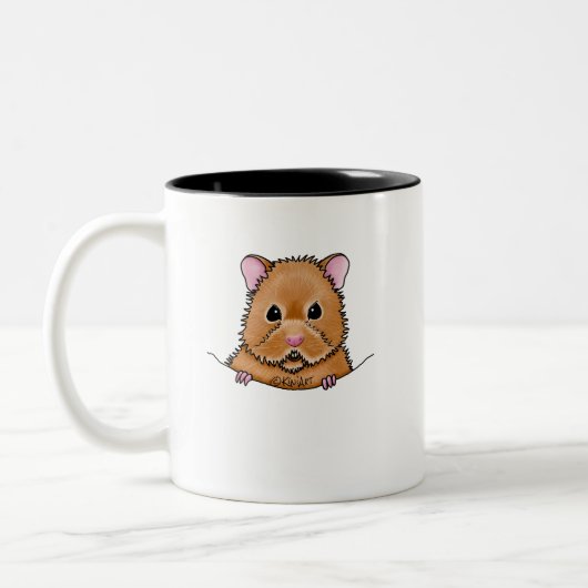 KiniArt Hamster Tweekleurige Koffiemok (Links)