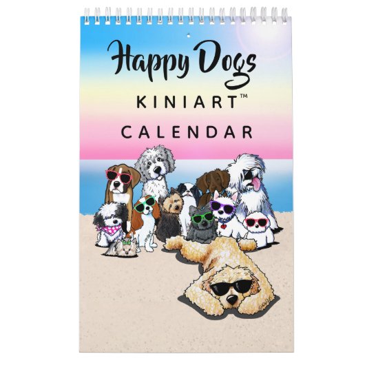 KiniArt Happy Chiens Petit Calendrier (Protection)