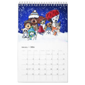 KiniArt Happy Chiens Petit Calendrier (Jan 2026)