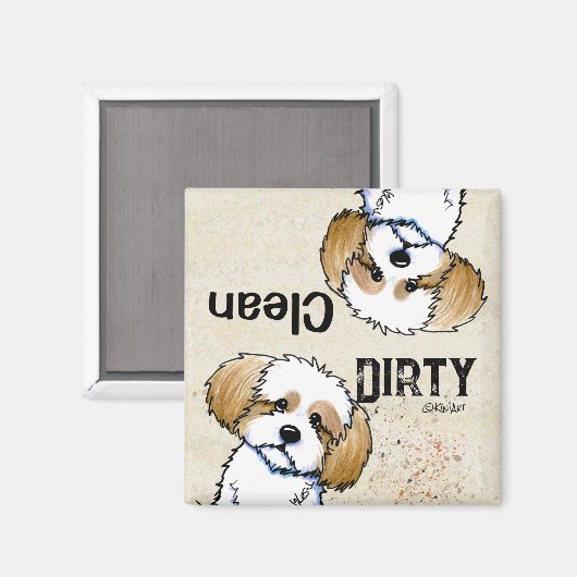 KiniArt Havanese Dishwasher magnet Magneet (Voorkant / Achterkant)