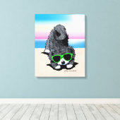 KiniArt Havanese Dog Beach Canvas Afdruk (Insitu (Houten vloer))