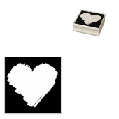 KiniArt Heart Rubberstempel (Gestempeld)