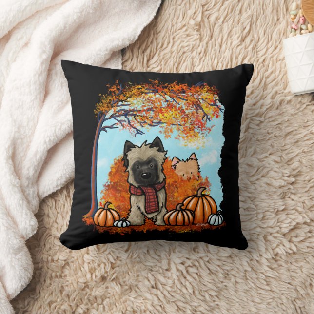 KiniArt Herfst Cairn Terrier Kussen (Deken)