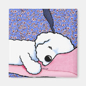 KiniArt Hond Vermoeide Bichon Magneet (Voorkant)