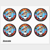 KiniArt Jack Russell Terrier Classic Round Sticker (Vel)