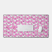 KiniArt Jouer Westies Bureau rose Mat (Clavier et souris)
