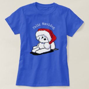 KiniArt Kerst Bichon Frise T-shirt