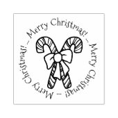 KiniArt Kerst Candy Canes Rubber Stamp Rubberstempel (Afrduk)