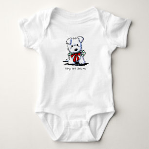 KiniArt kerstfeestwijn Terrier Puppy Romper