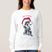 KiniArt Kerstmis DoodleMoji Sweatshirt (Voorkant)