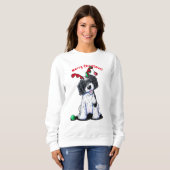 KiniArt Kerstmis DoodleMoji Sweatshirt (Voorkant volledig)