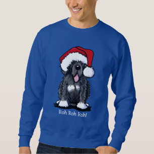 KiniArt Kerstmis Newfie Dog Hoodie Trui