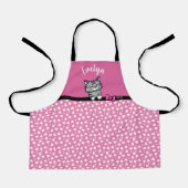 KiniArt Kitten Tout-sur-impression Tablier pour en (Recto)