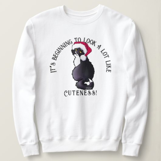 KiniArt Kitty Chat Sweatshirt de Noël (Design devant)