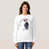 KiniArt Kitty Chat Sweatshirt de Noël (Devant entier)