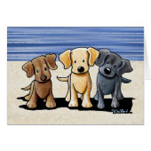 KiniArt Labrador Beach Trio (Devant Horizontal)