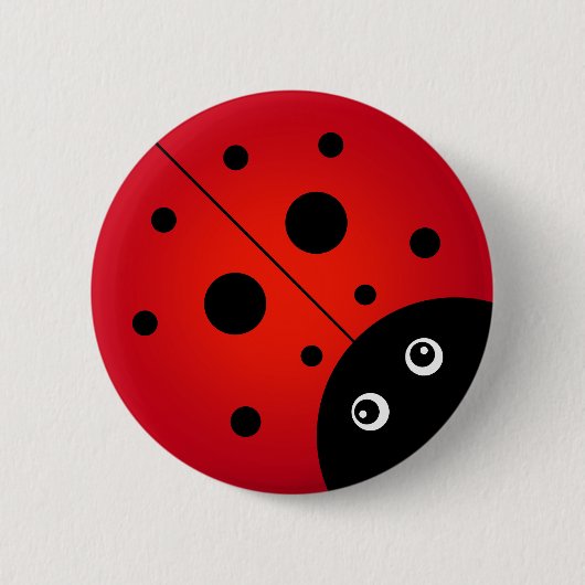 KiniArt Ladybug-Button Ronde Button 5,7 Cm (Voorkant)