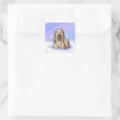 KiniArt Lhasa Angel Square Sticker (Tas)