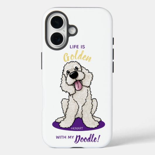 KiniArt Life is Golden DOODLE Case-Mate iPhone Case (Achterkant)