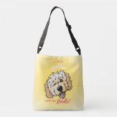 KiniArt Life is Golden DOODLE Crossbody Tas (Achterkant)