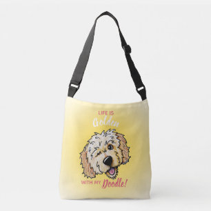 KiniArt Life is Golden DOODLE Crossbody Tas