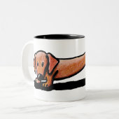 KiniArt Little Red Doxie Mug (Devant gauche)