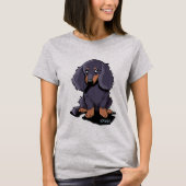 KiniArt Long-haring Dachshund T-shirt (Voorkant)