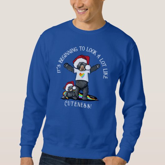 KiniArt Mamabear Pride Sweatshirt de Noël (Devant)