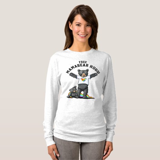 KiniArt Mamabeer Hugs T-Shirt (Voorkant volledig)
