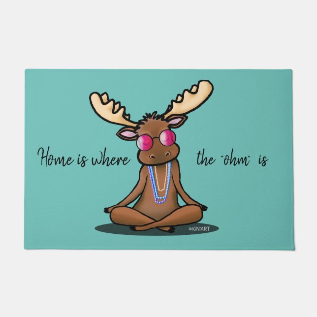 KiniArt Meditation Moose Deurmat (Voorkant)