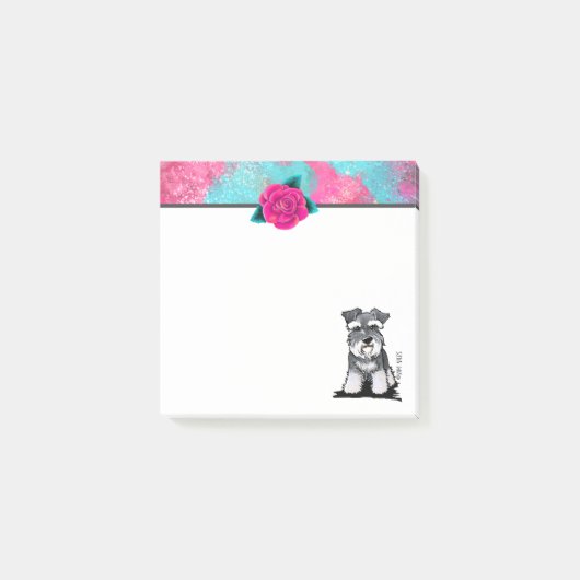 KiniArt Mini Schnauzer Post-it® Notes (Voorkant)