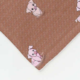 KiniArt Mud Bath Pigs Fleece Blanket Deken