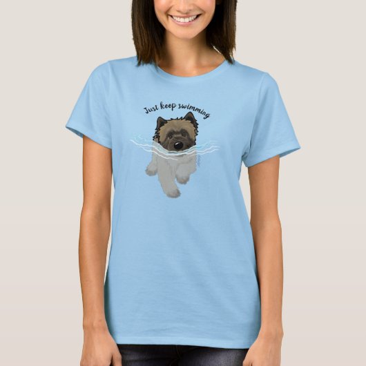 KiniArt Natation Cairn Terrier T-shirt (Devant)