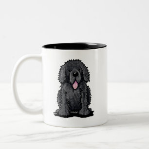 KiniArt Newfoundland Dog Tweekleurige Koffiemok