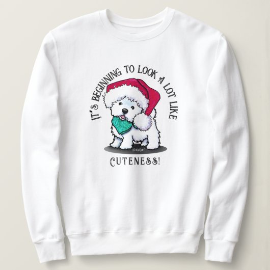 KiniArt Noël Cutieface Sweatshirt Westie (Design devant)