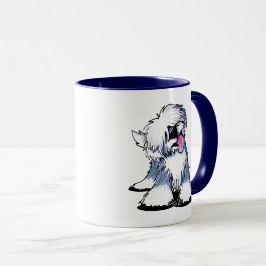 KiniArt OE Sheepdog Custom Mok (Voorkant rechts)