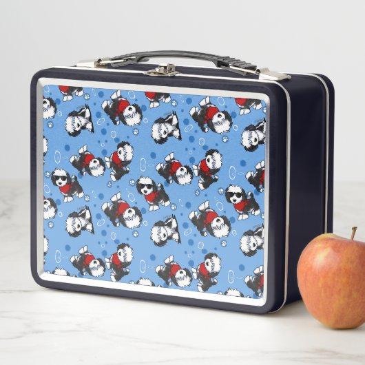 KiniArt Old Anglais Sheepdog Lunchbox (En situation)