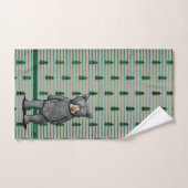 KiniArt Ours noir et arbres (Serviette à main)