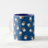 KiniArt Owl Lover Mug à café à deux tons (Devant gauche)