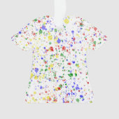 KiniArt Paint Splattered Painter's T-Shirt Ornament (voorkant)