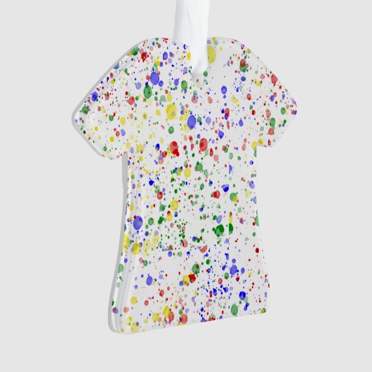 KiniArt Paint Splattered Painter's T-Shirt Ornament (voorkant)