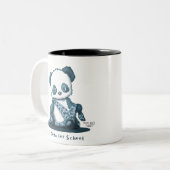 KiniArt Panda Cub Mug à café à deux tons (Devant gauche)