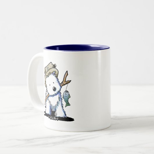 KiniArt Pêche Westie Mug (Devant gauche)