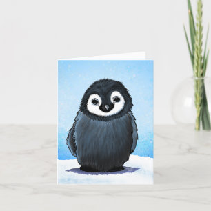 KiniArt Pinguïn Kuiken Kerstkaart Bedankkaart