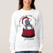 KiniArt Pitbull Sweatshirt de Noël (Devant)